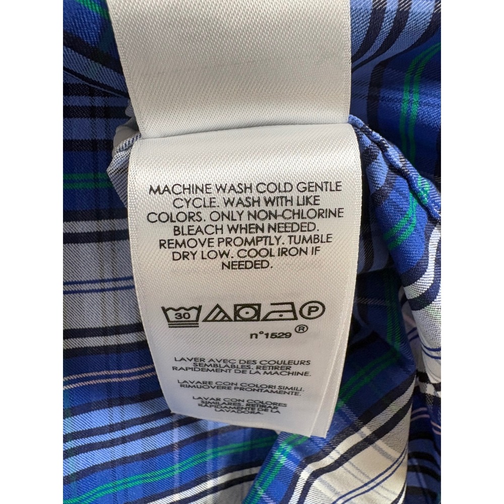Ralph Lauren Performance Mens 4XLT Blue Plaid Stretch Button Down Shirt New - Picture 5 of 14